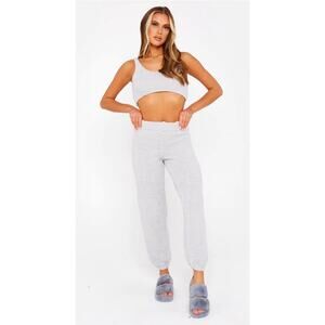 Luxe To Kill Premium Soft Knit Wide Leg Lounge Joggers Womens Size 6 Small Grey